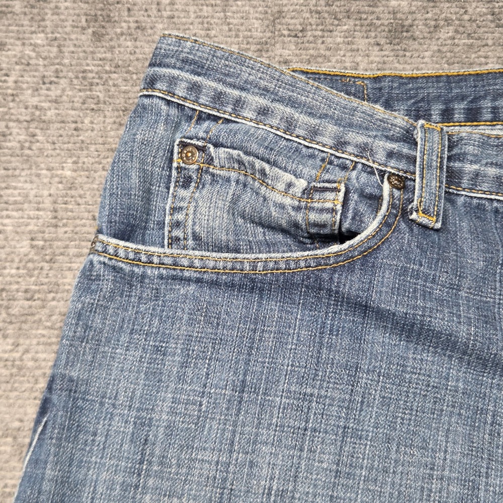 Agave Denimsmith Trademark Straight Cut Jeans Mens 36 Blue Premium Made USA - Picture 3 of 16